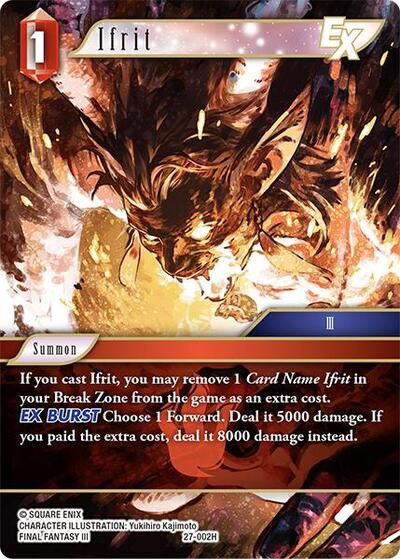 Ifrit EX - Journey of Discovery FF TCG spoiler