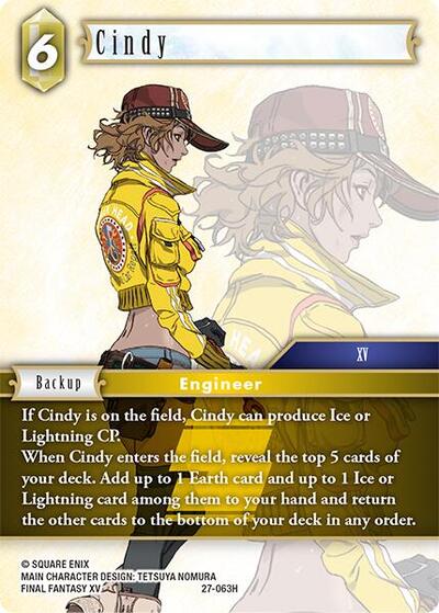 Cindy - Journey of Discovery FF TCG spoiler