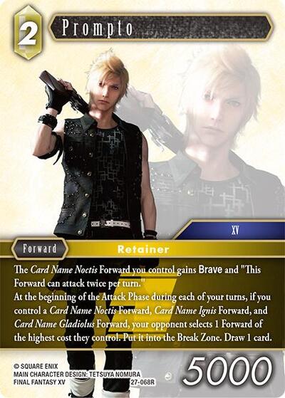 Prompto - Journey of Discovery FF TCG spoiler