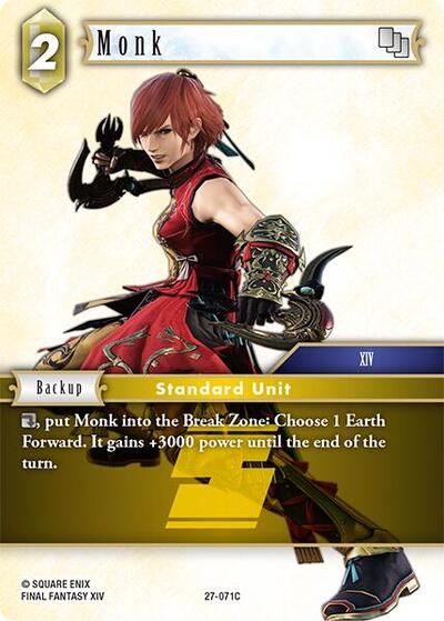 Monk - Journey of Discovery FF TCG spoiler