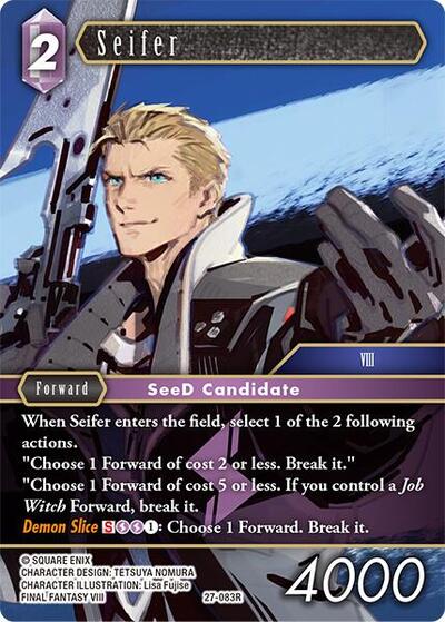 Seifer - Journey of Discovery FF TCG spoiler