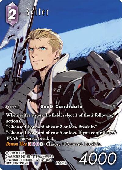 Seifer (Full Art) - Journey of Discovery FF TCG spoiler