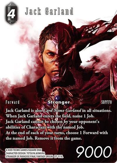 Jack Garland (Full Art) - Journey of Discovery FF TCG spoiler