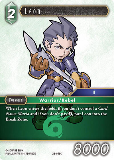 Leon - Dreamlike Oceans FF TCG spoiler