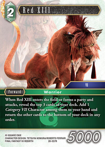Red XIII - Dreamlike Oceans FF TCG spoiler