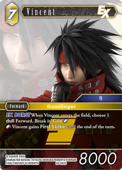 Vincent EX - Dreamlike Oceans FF TCG spoiler