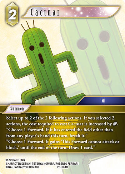 Cactuar - Dreamlike Oceans FF TCG spoiler