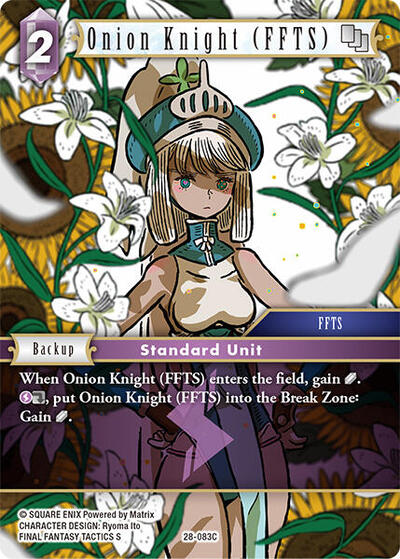 Onion Knight (FFTS) - Dreamlike Oceans FF TCG spoiler