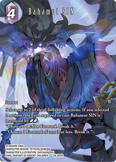 Bahamut SIN (Full Art) - Dreamlike Oceans FF TCG spoiler