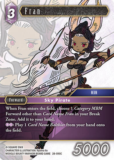Fran - Dreamlike Oceans FF TCG spoiler