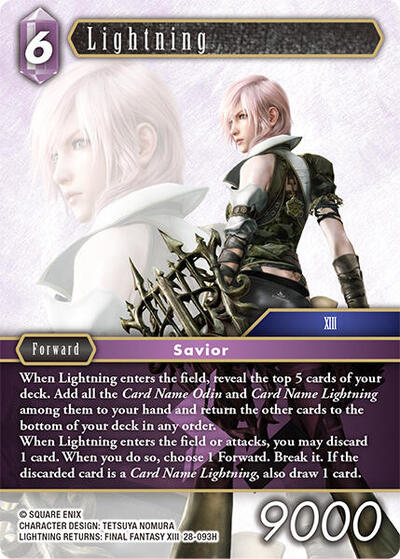 Lightning - Dreamlike Oceans FF TCG spoiler