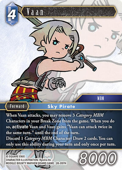 Vaan - Dreamlike Oceans FF TCG spoiler