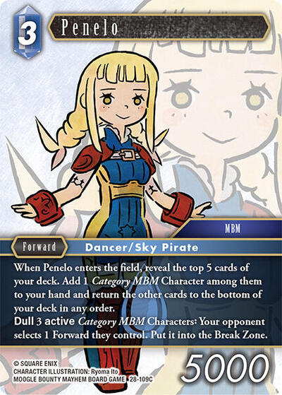 Penelo - Dreamlike Oceans FF TCG spoiler