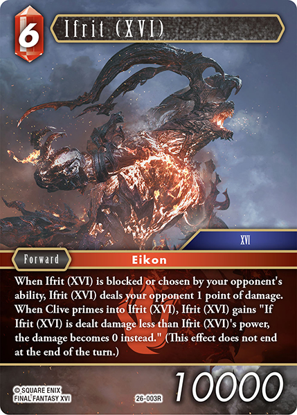 Ifrit (XVI) - Gunslinger in the Abyss FF TCG spoiler