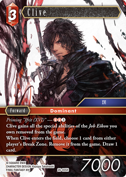 Clive - Gunslinger in the Abyss FF TCG spoiler