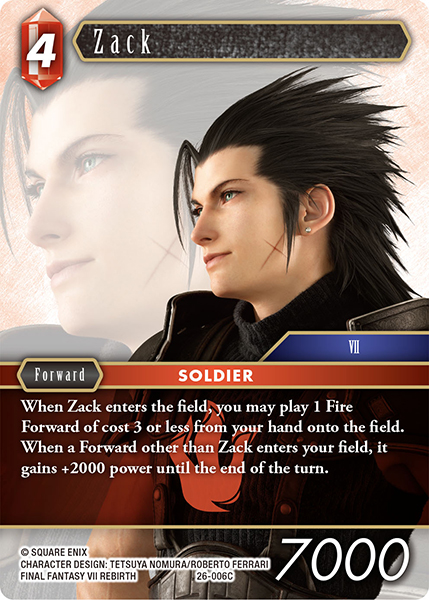 Zack - Gunslinger in the Abyss FF TCG spoiler