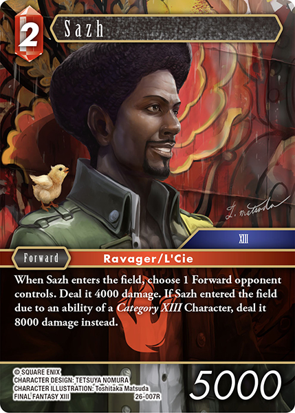 Sazh - Gunslinger in the Abyss FF TCG spoiler