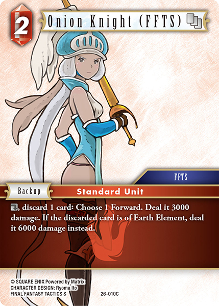 Onion Knight (FFTS) - Gunslinger in the Abyss FF TCG spoiler