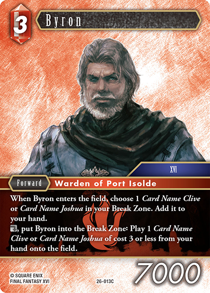 Byron - Gunslinger in the Abyss FF TCG spoiler