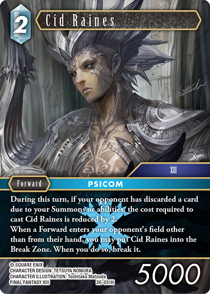 Cid Raines - Gunslinger in the Abyss FF TCG spoiler