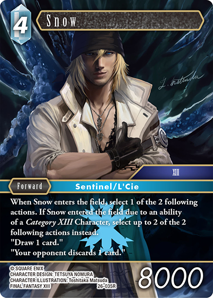 Snow - Gunslinger in the Abyss FF TCG spoiler