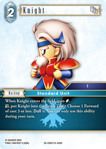 Knight - Gunslinger in the Abyss FF TCG spoiler