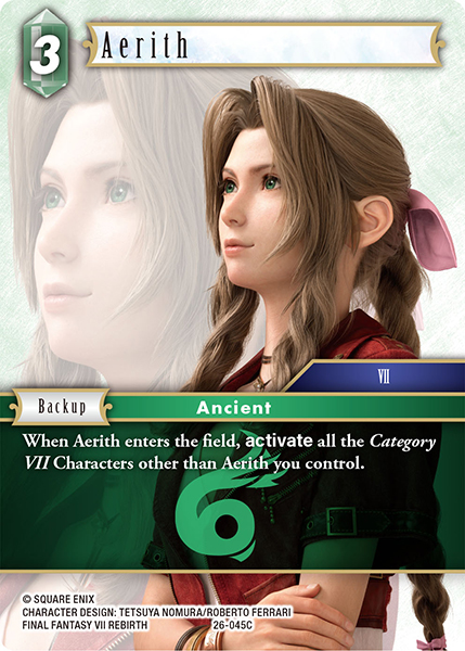 Aerith - Gunslinger in the Abyss FF TCG spoiler