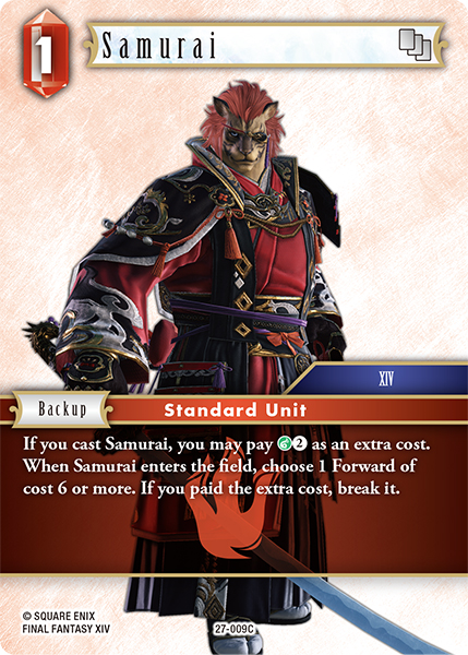 Samurai - Journey of Discovery FF TCG spoiler