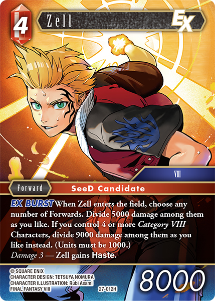 Zell - Journey of Discovery FF TCG spoiler