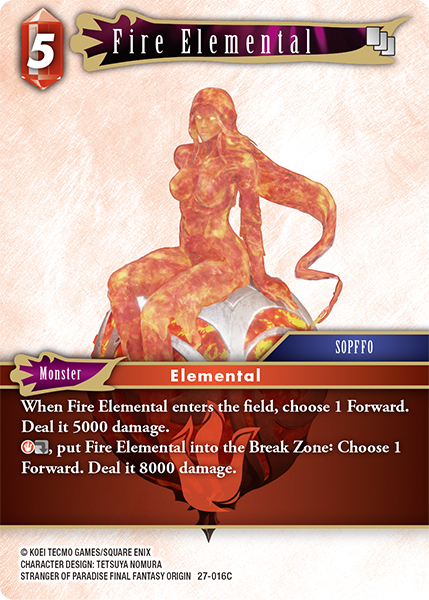 Fire Elemental - Journey of Discovery FF TCG spoiler