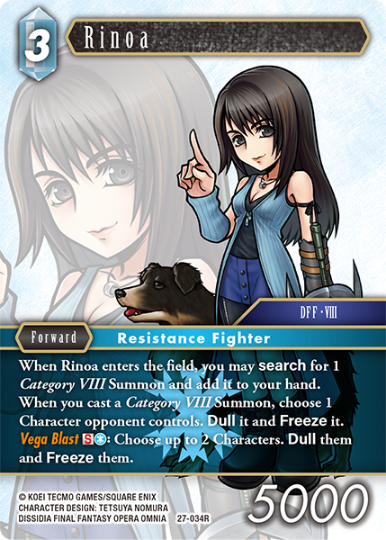 Rinoa - Journey of Discovery FF TCG spoiler