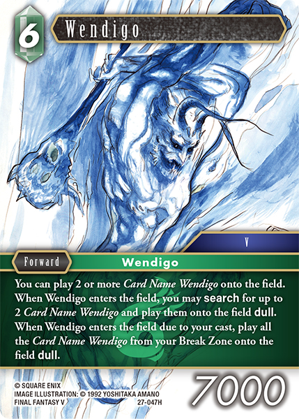 Wendigo - Journey of Discovery FF TCG spoiler