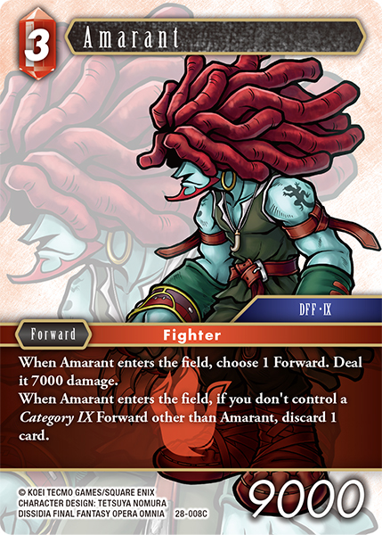 Amarant - Dreamlike Oceans FF TCG spoiler