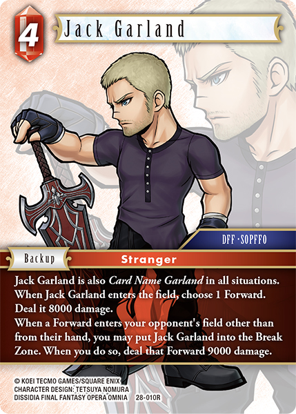 Jack Garland - Dreamlike Oceans FF TCG spoiler