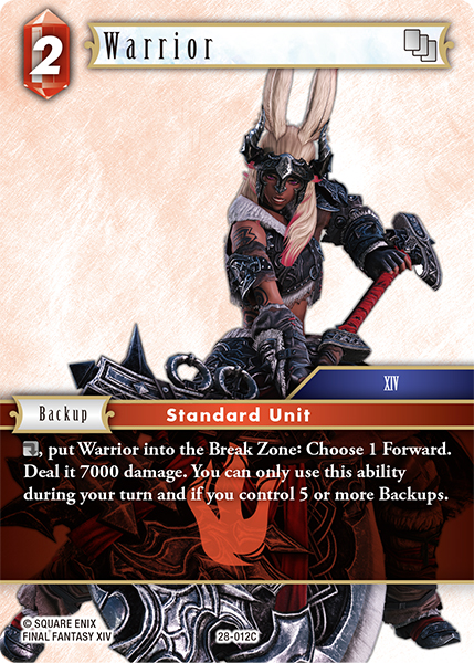 Warrior - Dreamlike Oceans FF TCG spoiler