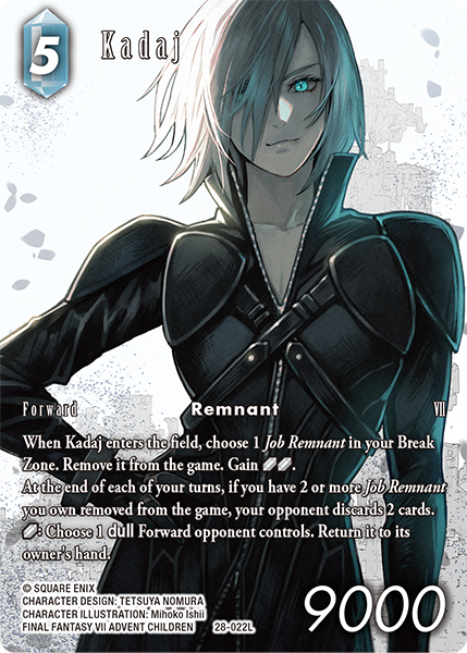 Kadaj - Dreamlike Oceans FF TCG spoiler