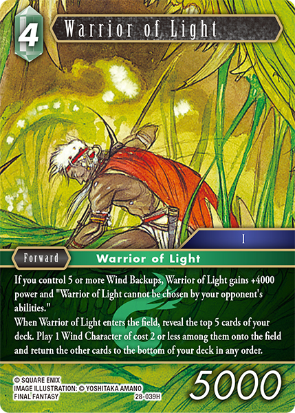 Warrior of Light - Dreamlike Oceans FF TCG spoiler